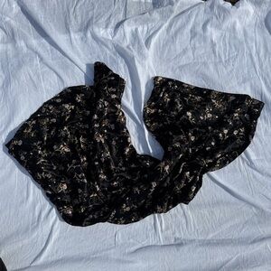 Floral Black Maxi Skirt